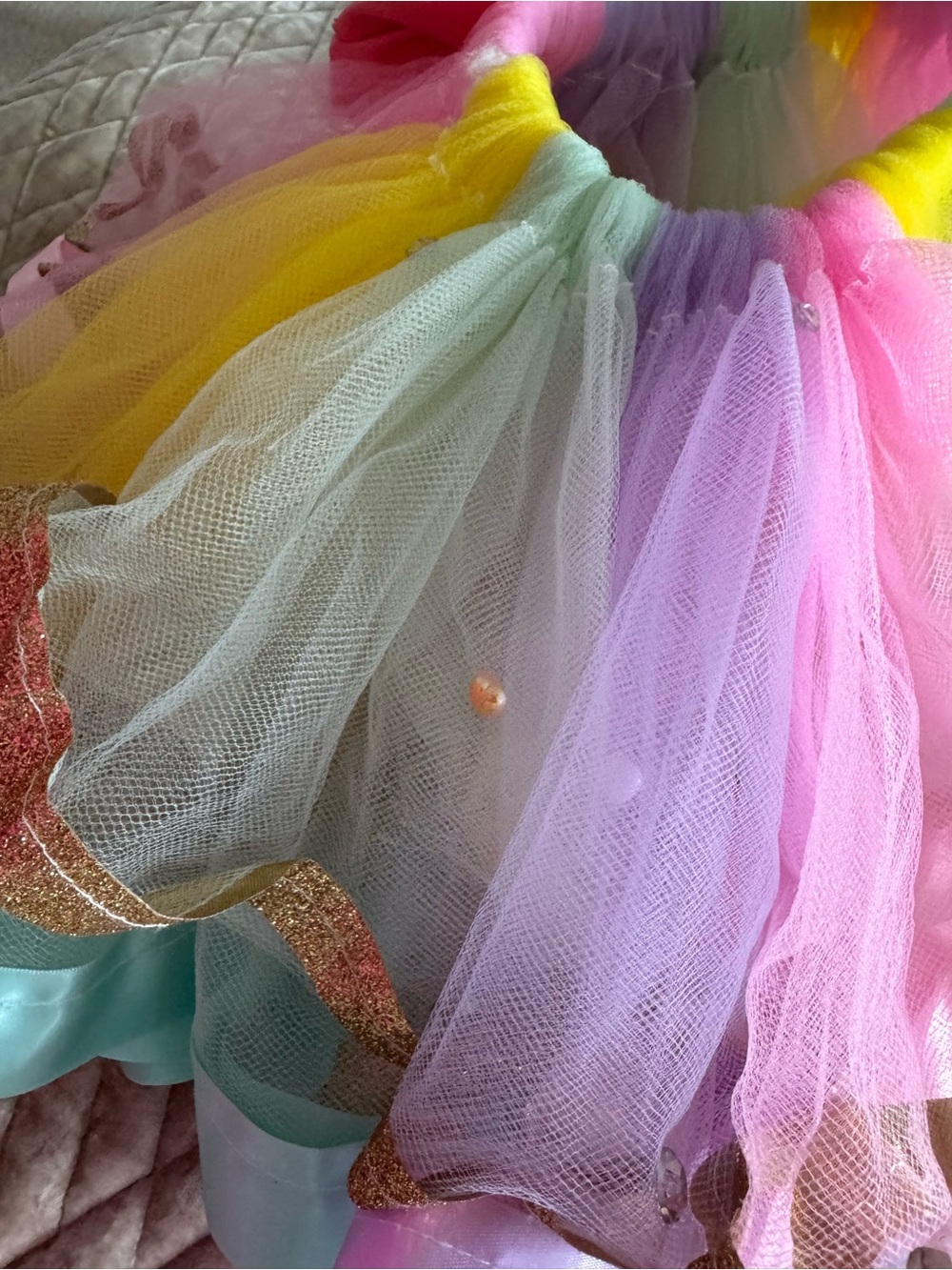 Unicorn Rainbow Tutu Dress Girls Size 7 - Picture 15 of 17